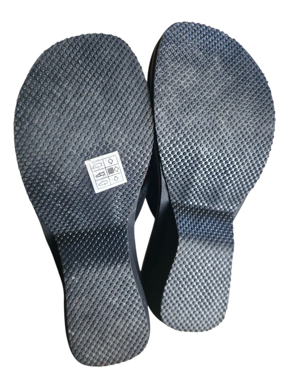 Skechers Yoga Foam Toe Ring Wedge Sandals Black Rhinestone Comfort Y2K Size 8 - Picture 15 of 15